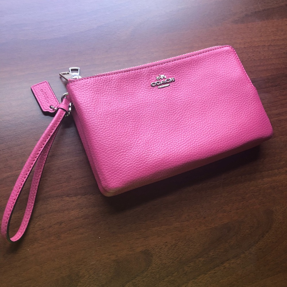 Coach Authentic Double Zip Wristlet Wallet